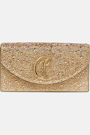 Christian Louboutin Loubi54 Small embellished leather clutch