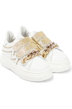 MONNALISA Embellished leather sneakers