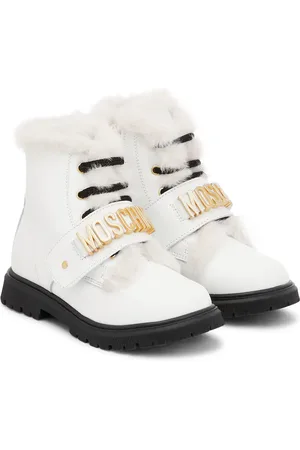 Moschino Logo leather boots