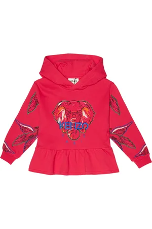 Kenzo Logo embroidered cotton hoodie
