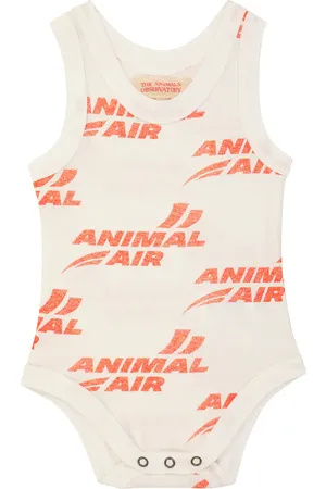 The Animals Observatory Baby printed cotton bodysuit