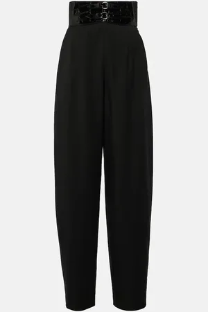 Alaïa AlaÃ¯a High-rise wool wide-leg pants