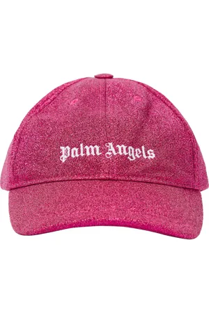 Palm Angels Logo-embroidered metallic cap