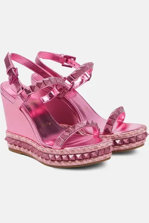 Christian Louboutin Pyraclou 110 leather espadrilles