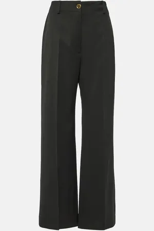 Patou Mid-rise wool-blend straight pants
