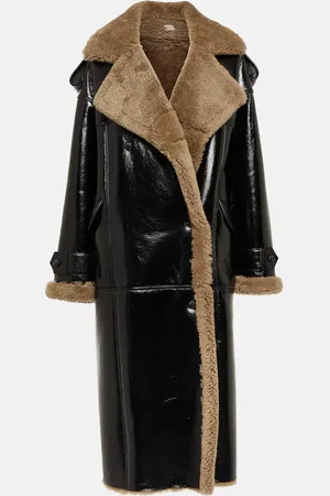 The Mannei Jordan shearling-trimmed leather coat