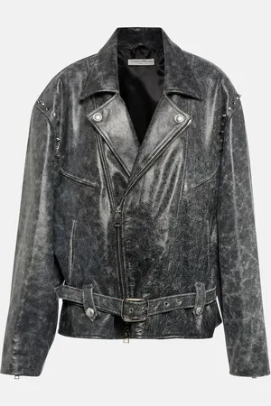 Alessandra Rich Distressed leather jacket