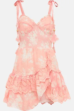 LOVESHACKFANCY Olani cotton minidress
