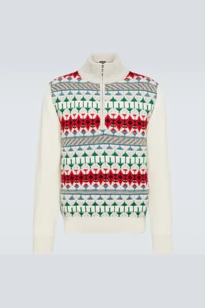 Loro Piana Noel Fair Isle cashmere half-zip sweater