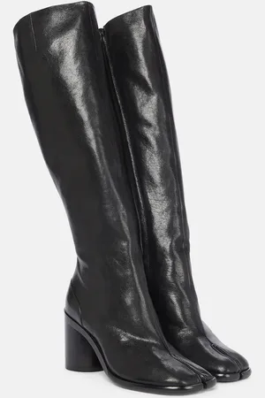 Maison Margiela Tabi leather knee-high leather boots