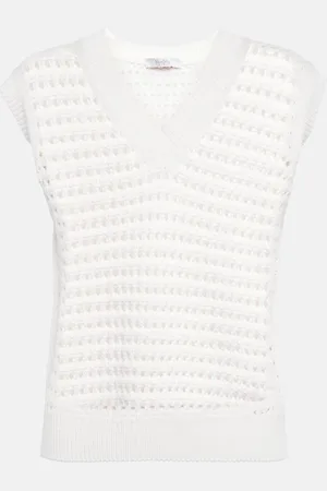 Max Mara Leisure Palco cotton-blend sweater vest