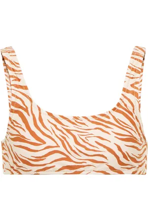 Reina Olga Rocky zebra-print bikini top