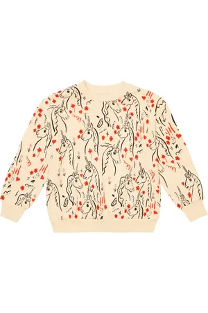 Mini Rodini Printed cotton jersey sweater