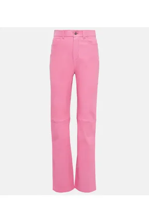 Romagna high-rise wool-blend straight pants in pink - Sportmax