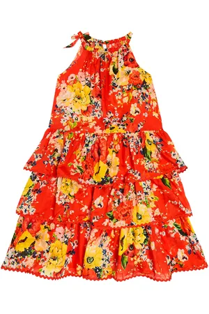 ZIMMERMANN Alight tiered floral cotton dress
