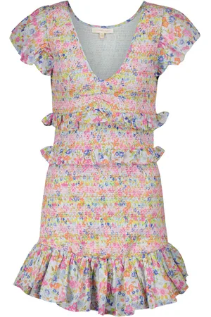 LOVESHACKFANCY Sonora floral cotton minidress