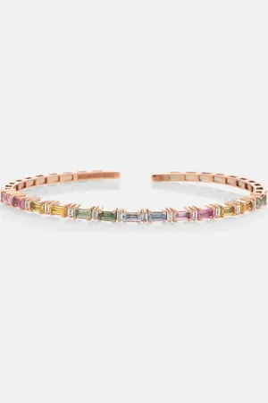 Suzanne Kalan Rainbow Fireworks 18kt rose bracelet with gemstones