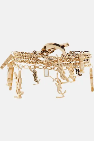 Saint Laurent Cassandre monogram charm bracelet