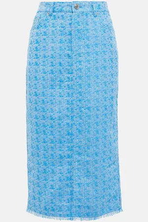 Staud Guinevere tweed midi skirt