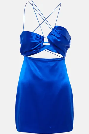 The Sei Asymmetrical silk satin minidress