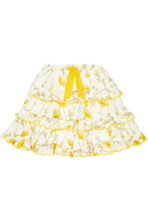 ZIMMERMANN Jeannie floral cotton skirt