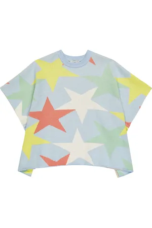 Stella McCartney Printed cotton and wool cape