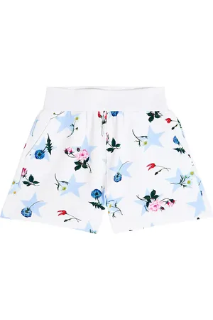 MONNALISA Floral cotton blend shorts