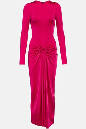 Victoria Beckham Gathered jersey midi dress