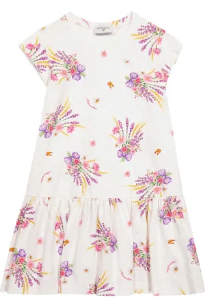 MONNALISA Floral stretch-cotton jersey dress