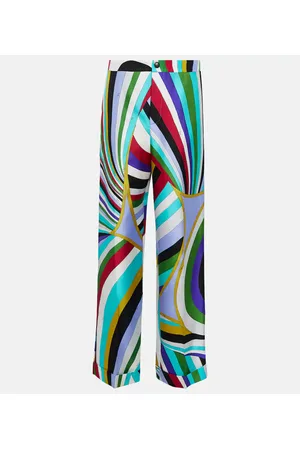 Puccini Iride high-rise silk straight pants