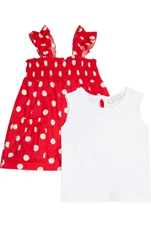 MONNALISA Baby polka-dot playsuit and tank top set