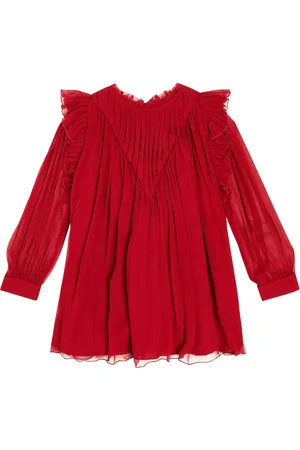 Chloé ChloÃ© Kids Ruffled silk chiffon dress