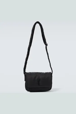 Saint Laurent Niki Small leather-trimmed messenger bag