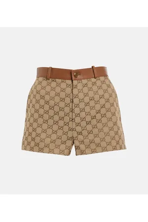 GUCCI GG Supreme printed silk-twill shorts