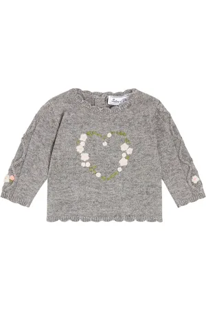 Tartine Et Chocolat Baby embroidered wool-blend sweater