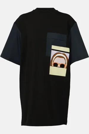 Plan C Printed cotton jersey T-shirt minidress