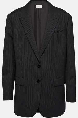 The Row Pinstripe single-breasted virgin wool blazer