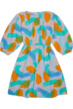 Bobo Choses Printed linen-blend dress