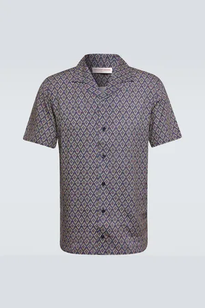 Orlebar Brown Hibbert printed bowling shirt