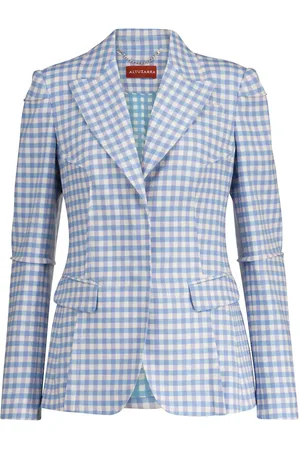 Altuzarra Beatrix gingham stretch-blend blazer