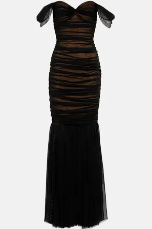 Norma Kamali Walter off-shoulder gown
