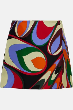 Puccini Onde silk twill miniskirt