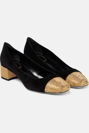 RENE CAOVILLA Bonnie embellished suede pumps