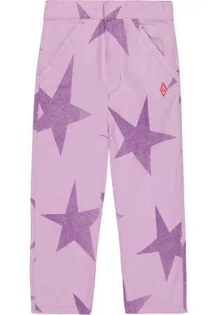 The Animals Observatory Camel printed cotton and linen pants