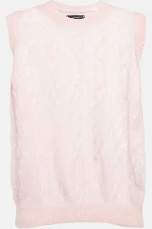 AMIRI Openwork alpaca and mohair-blend vest