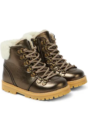 Petit Nord Shearling-lined leather boots