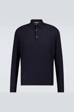 Loro Piana Cotton long-sleeved polo sweater