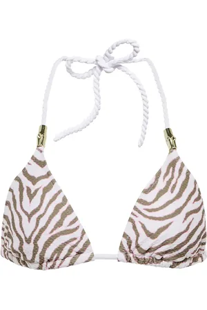 Heidi Klein Ibiza zebra-print bikini top