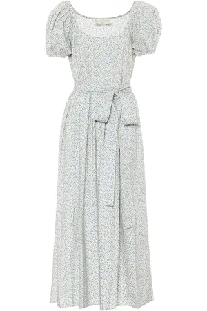LOVESHACKFANCY Lais floral cotton-poplin midi dress