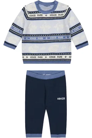 Kenzo Baby logo cotton sweater and pants set